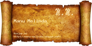 Manu Melinda névjegykártya